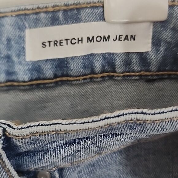 Cotton On blue Stretch Mom Ripped cuffed bottom jeans size 10 NWT - Picture 4 of 12